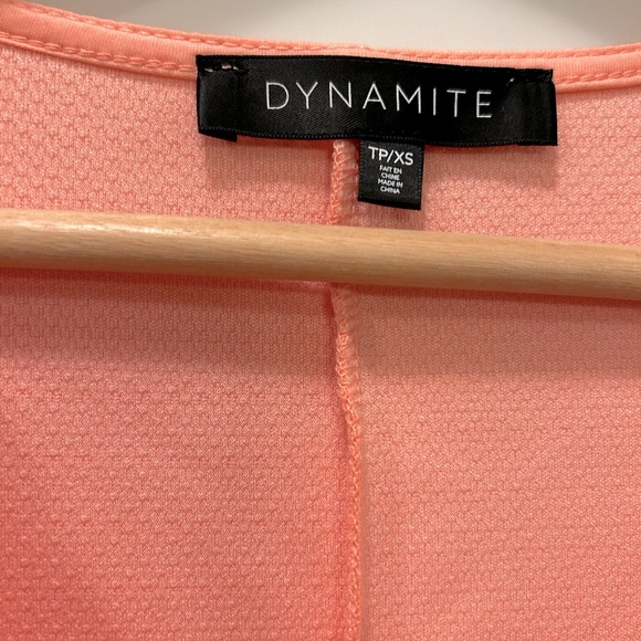 Dynamite Fit and Flare Dress, XS, Peach, Women's Flare Dress, Dinner Party Dress - Picture 5 of 8